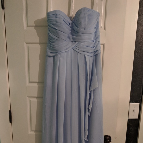 David's Bridal Dresses & Skirts - David's Bridal Ice Blue Long Strapless Dress